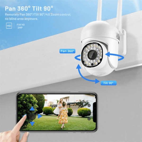 Wireless Network Camera – 2-Way Audio, 355° Pan/90° Tilt, Motion Detection & Night Vision - Image 3