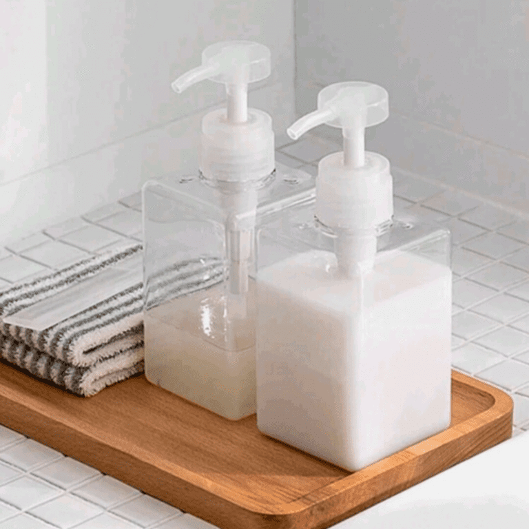 450ml refillable transparent pump bottle