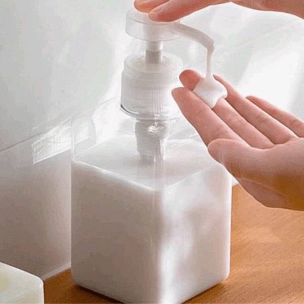 450ml refillable transparent pump bottle